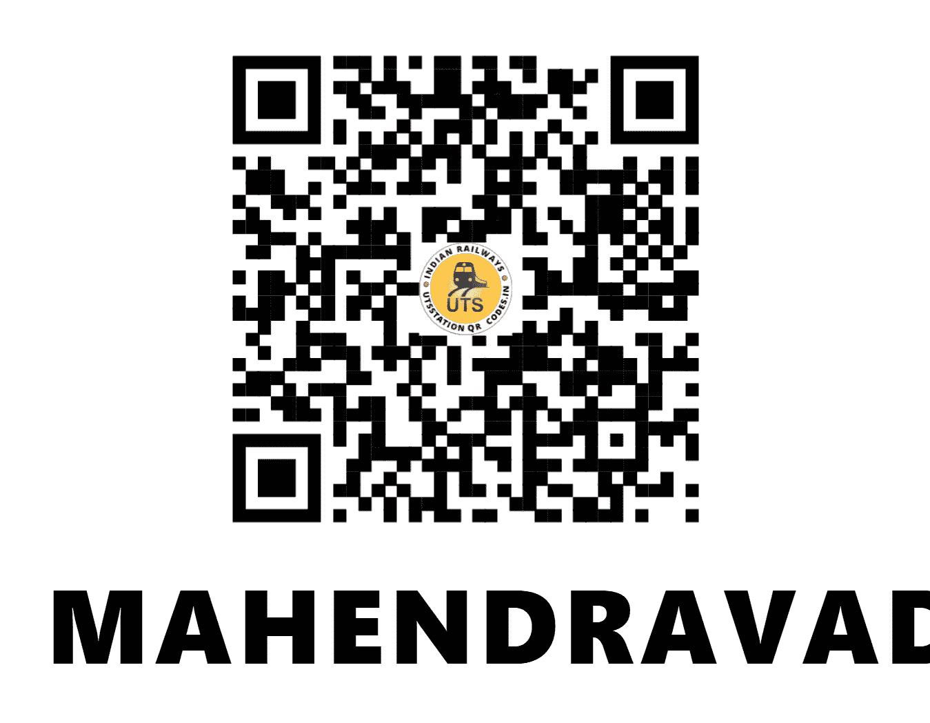 UTS QR Code for MAHENDRAVADI - MDVE (SR - TAMIL NADU)